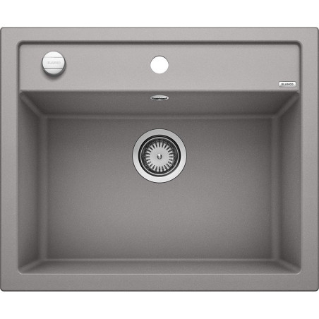 BLANCO DALAGO 6 stone composite (granite) sink, 61.5x51 cm, Aluminum metal