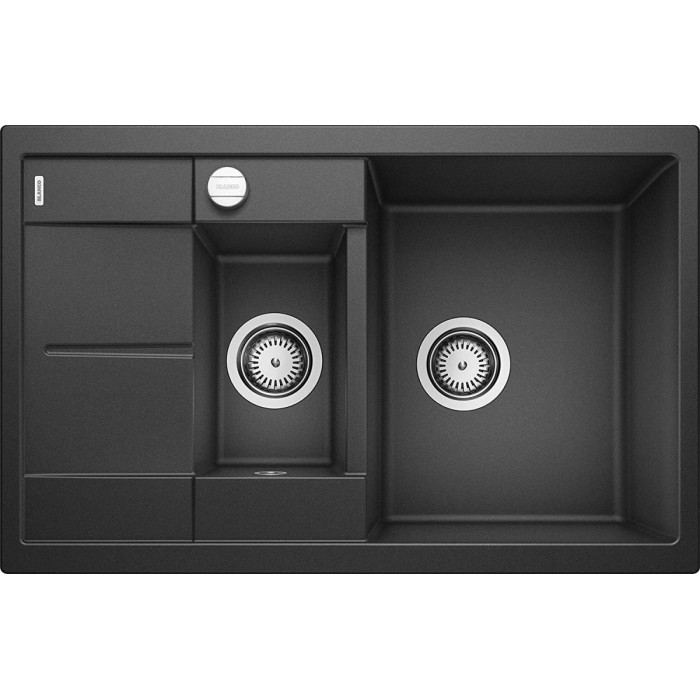 Кухонная мойка из каменной массы (гранитная) BLANCO METRA 6 S Compact, 78x50 см, Антрацит