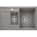 Кухонная мойка из каменной массы (гранитная) BLANCO METRA 6 S Compact, 78x50 см, алюминиевая металлическая