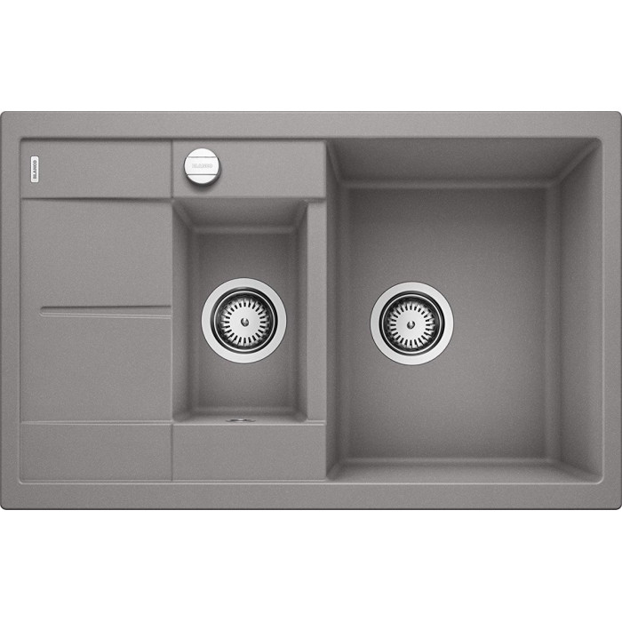 BLANCO METRA 6 S Compact stone composite (granite) sink, 78x50 cm, Aluminum metal