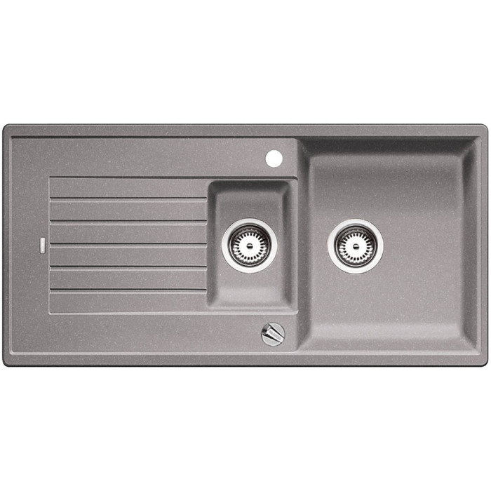 Кухонная мойка из каменной массы (гранитная) BLANCO ZIA 6 S, 100x50 см, алюминиевая металлическая