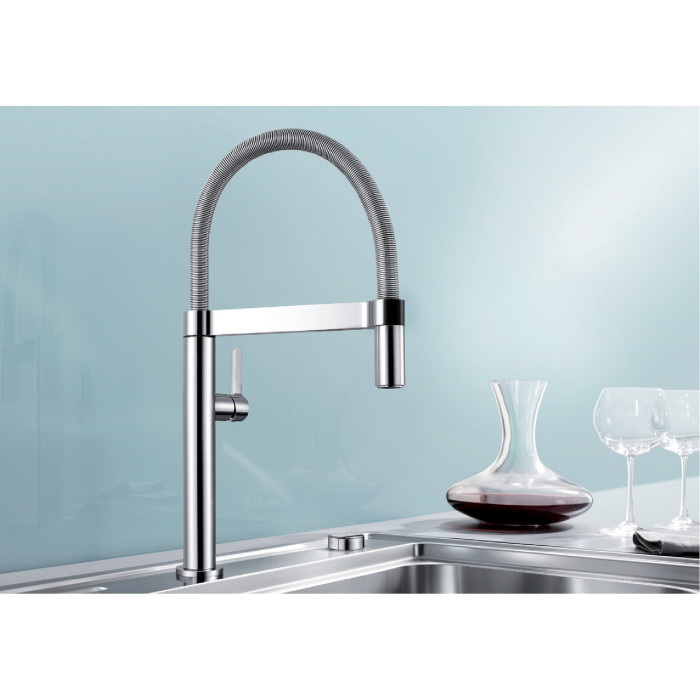 Kitchen (sink) faucet BLANCO Culina-S Mini, with pull-out spray, stainless steel finish