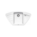 Кухонная мойка из каменной массы (гранитная) BLANCO ZIA 9 E, 93x51/43,1 см, Белая