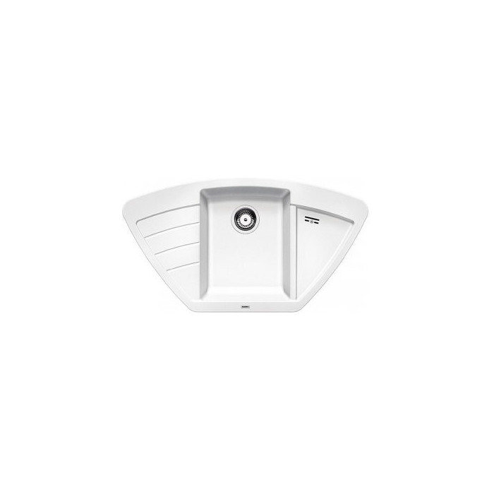 Кухонная мойка из каменной массы (гранитная) BLANCO ZIA 9 E, 93x51/43,1 см, Белая