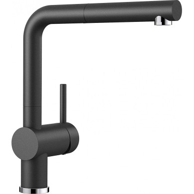 Kitchen (sink) faucet BLANCO LINUS-S, anthracite with a pull-out spout