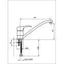 Mixer kitchen-sink RUBINETA P-20 Star (BK) Black, P00061