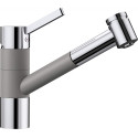 BLANCO TIVO-S kitchen (sink) mixer, aluminum metal/chromed