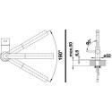 Kitchen (sink) faucet BLANCO LANORA-S, stainless steel, with a pull-out spout