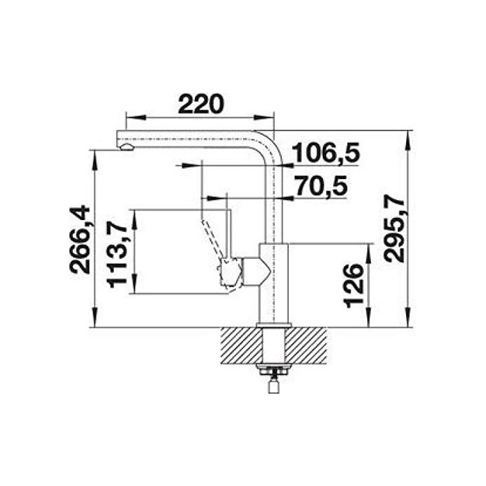 Kitchen (sink) faucet BLANCO LANORA, stainless steel
