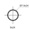 Vārstu maisītājam RUBINETA, 1/2"" (8x24), 664001