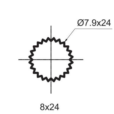 Vārstu maisītājam RUBINETA, 1/2"" Krusts (8x24), 664006