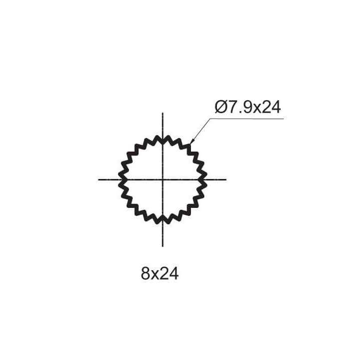 Vārstu maisītājam RUBINETA, 1/2"" Krusts (8x24), 664006