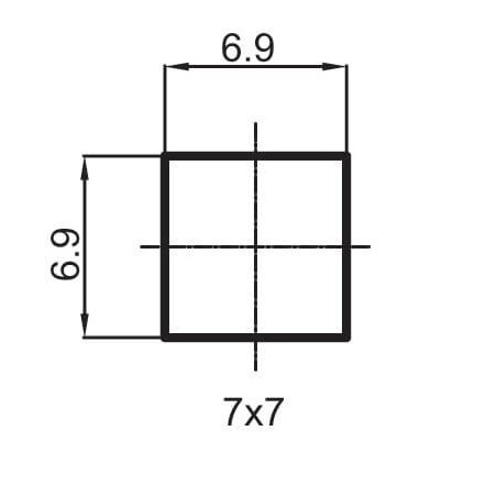 RUBINETA valve mixer, 1/2"" Cross (7x7), 664026