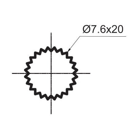 Vārstu maisītājam RUBINETA, 1/2"" Ekoloģiskais keramikas krusts (8x20) 270, 664129