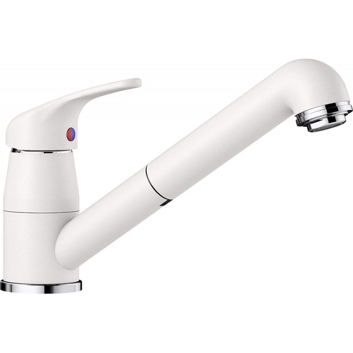 BLANCO kitchen faucet, DARAS-S, white with a pull-out hose