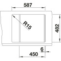 Nerūsējošā tērauda izlietne BLANCO TIPO 45 S Mini, 60.5x50 cm, Matēta virsma