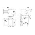 Нержавеющая сталь раковина BLANCO TIPO 45 S, 86x50 см, Матовая поверхность