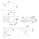 Нержавеющая сталь мойка BLANCO LIVIT 45 S Salto, 86x50 см, Матовая поверхность