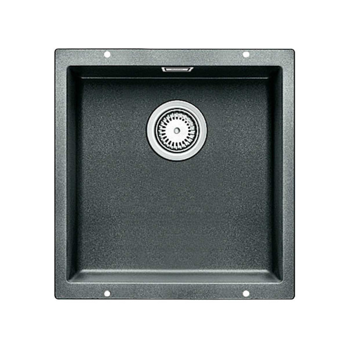 Under the countertop, a BLANCO SUBLINE 400-U sink is installed, 43x40 cm, Aluminum metal.