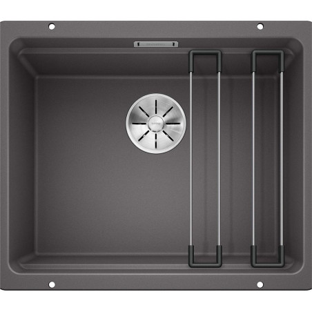 Под столешницей устанавливается мойка BLANCO ETAGON 500-U, 53x46 см, Каменный серый