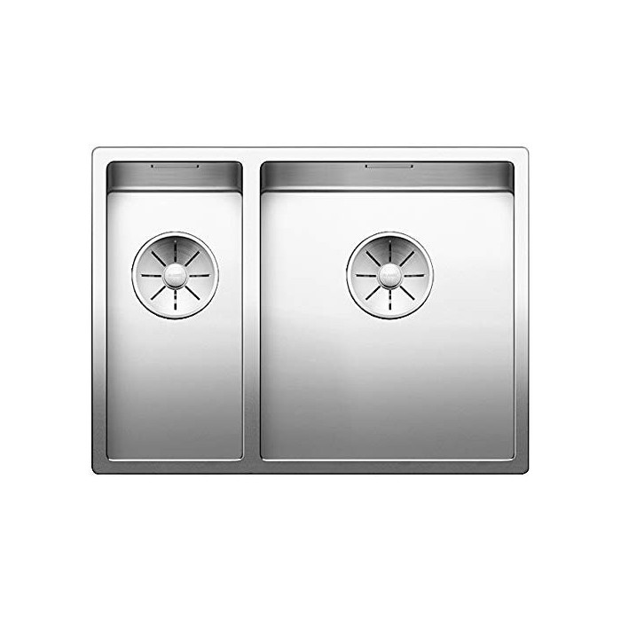 Pēc galda virsmas uzstādīta izlietne BLANCO CLARON 340/180-U, izlietne pa kreisi, 58,5x44 cm