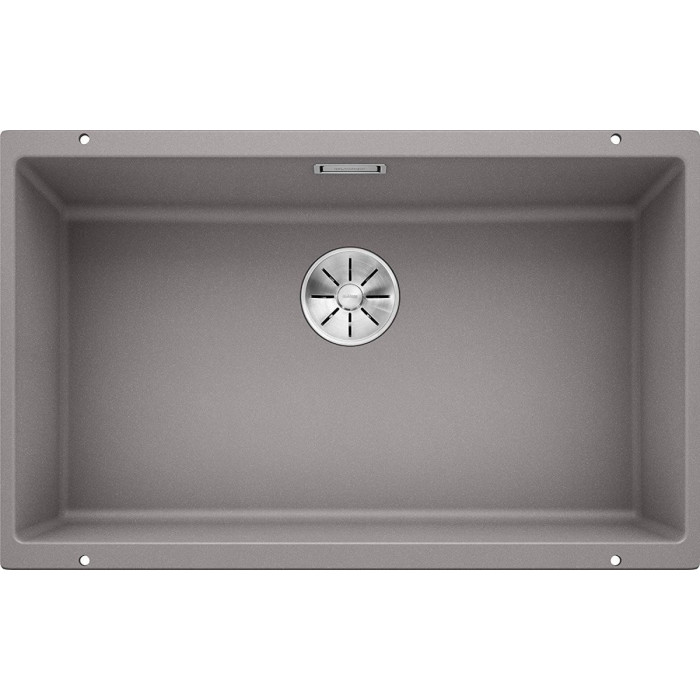 Under the countertop, a BLANCO SUBLINE 700-U sink is installed, 73x40 cm, Aluminum metal.