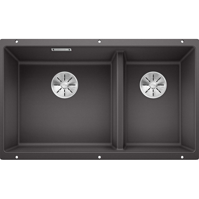 Под столешницей устанавливается мойка BLANCO SUBLINE 430/270-U, 75.5x40 см, Каменный серый