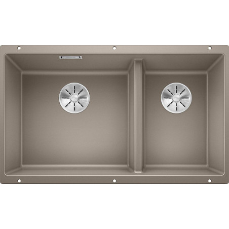 Pa virsmas uzstādīta izlietne BLANCO SUBLINE 430/270-U, 75.5x40 cm, Trifeļa