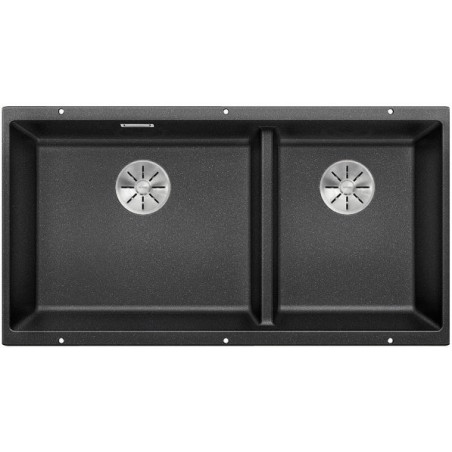 Under the countertop, a BLANCO SUBLINE 480/320-U sink is installed, 85.5x40 cm, Anthracite.