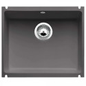 Pa virsmas uzstādīta keramikas izlietne BLANCO SUBLINE 500-U, 54.3x45.6 cm, Bazalts
