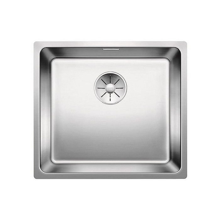 Under the countertop is installed the BLANCO ANDANO 450-U sink, 49x44 cm, without an eccentric valve.