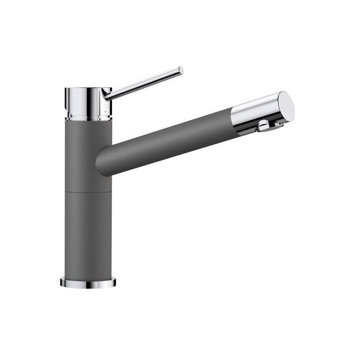 Kitchennis (izlietnes) maisītājs BLANCO ALTA Compact, akmens pelēks/hromēts