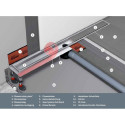 Dušas notekcaurules korpuss TECEdrainline 700 mm, paredzēts uzstādīšanai pie sienas