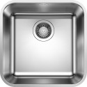 Under the countertop is installed the BLANCO SUPRA 400-U sink, 43x43 cm, without an eccentric valve.