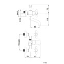 Rubineta Venezia V-1 Cross bath mixer