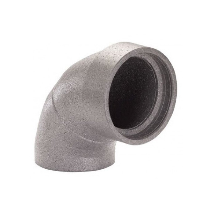 Isolated elbow with a fitting made of expanded polyethylene (EPE) FITT 125 / 90 degrees
