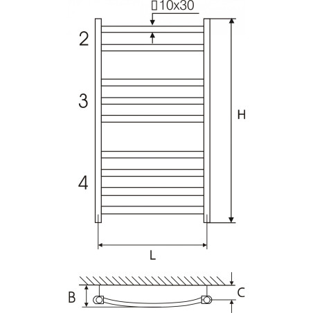 Kombinētais žāvētājs-kāpnes ELONIKA EP 50 x 86 KLD, balta