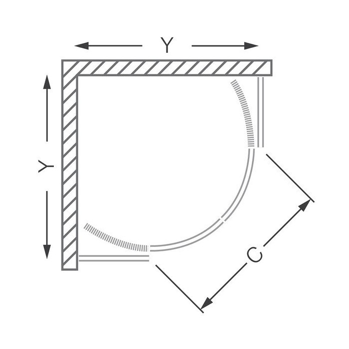 Dušas kabīne ROLTECHNIK LLR2 90 x 90 cm