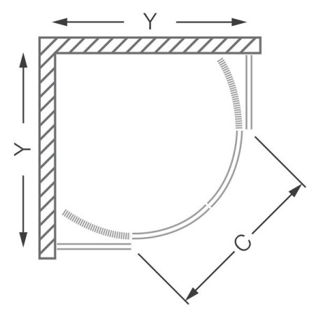 Shower cabin ROLTECHNIK LLR2 80 x 80 cm