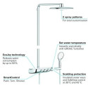 Thermostatic rain shower system GORHE Rainshower SmartControl 360 Duo with handheld shower Power&Soul, 115 26250000