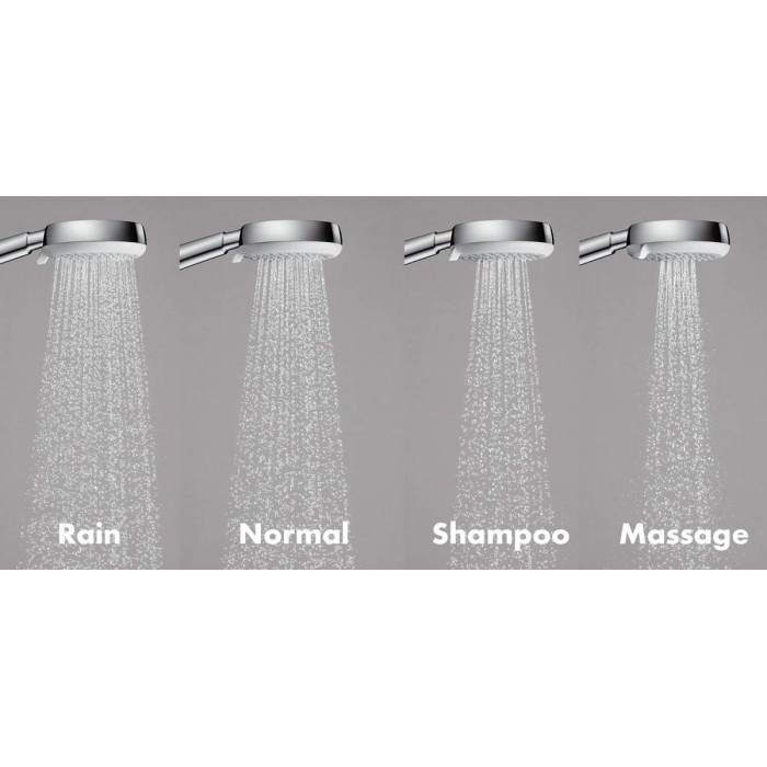 Dušas komplekti HANSGROHE Croma 100 Chrome, 4 funkcijas (Dažādu garumu izvēle)