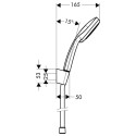 Dušas komplekti HANSGROHE Croma 100 Chrome, 4 funkcijas (Dažādu garumu izvēle)