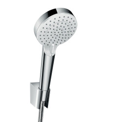 Душевые комплекты HANSGROHE Crometta 100 White/Chrome, 2 функции, (Выбор различных длин)