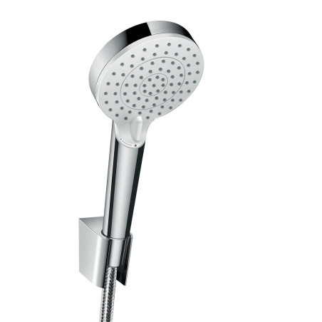 Dušu komplekti HANSGROHE Crometta 100 White/Chrome, 2 funkcijas, (Dažādu garumu izvēle)