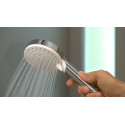 Dušu komplekti HANSGROHE Crometta 100 White/Chrome, 2 funkcijas, (Dažādu garumu izvēle)