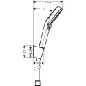 Душевые комплекты HANSGROHE Crometta 100 White/Chrome, 2 функции, (Выбор различных длин)