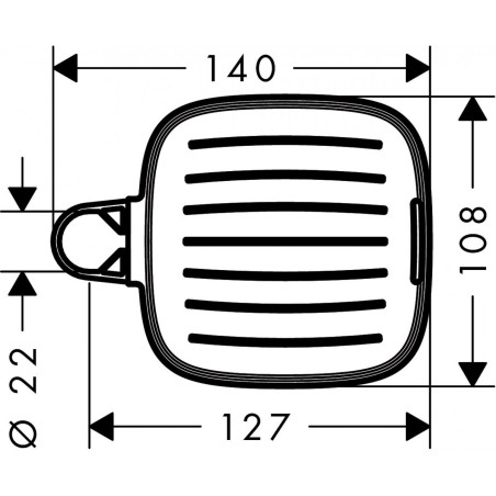 Soap dish for HANSGROHE Casetta'C shower holder, 26519000