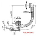 Sifons vannai RAVAK 570 Click Clack, X01377