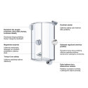 Square shower cabin Kolo GEO 80x80