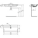 Mazgājamais skapītis piekārts Connect Air VANITY BASIN 104 cm